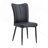 Modern Black PU Chair Set - Two Pieces, The Backrest Has A Vertical And Smooth Line Design.Black Metal Leg.-2040924517-2040924516-2040924514