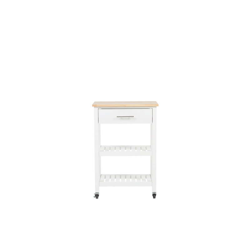 Clio Solid Wood Top Kitchen Cart