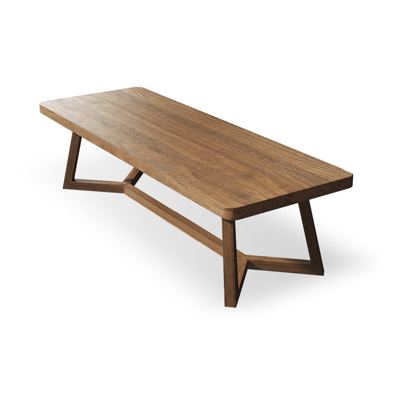 Brown Rectangle Solid Wood Dining Tables, 29.53”H x 70.87”L x 31.50”W