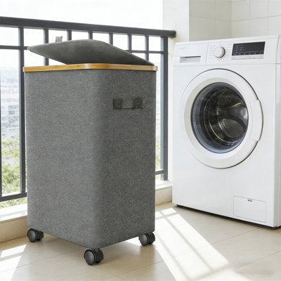 Premium Folding Laundry Cart With Wheels
