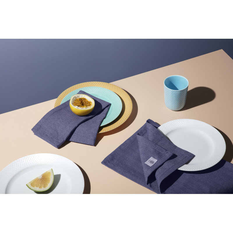 Rhombe Color Lunch Plate, Dia: 8.3", Aqua