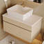 Petit meuble-lavabo flottant simple 31,5 pouces avec lavabo