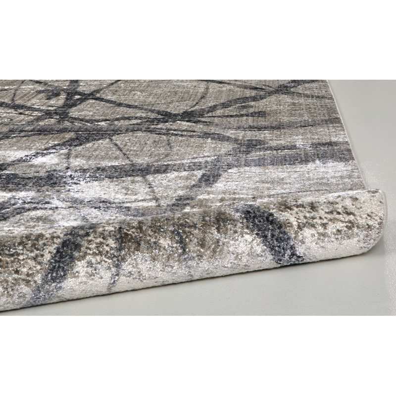 Tapis gris anthracite / gris Costigan, Rectangle 4 pi 3 po x 6 pi 3 po