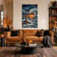 Art sur toile, "Phare au milieu d'une vague qui se brise au coucher du soleil"-142754270