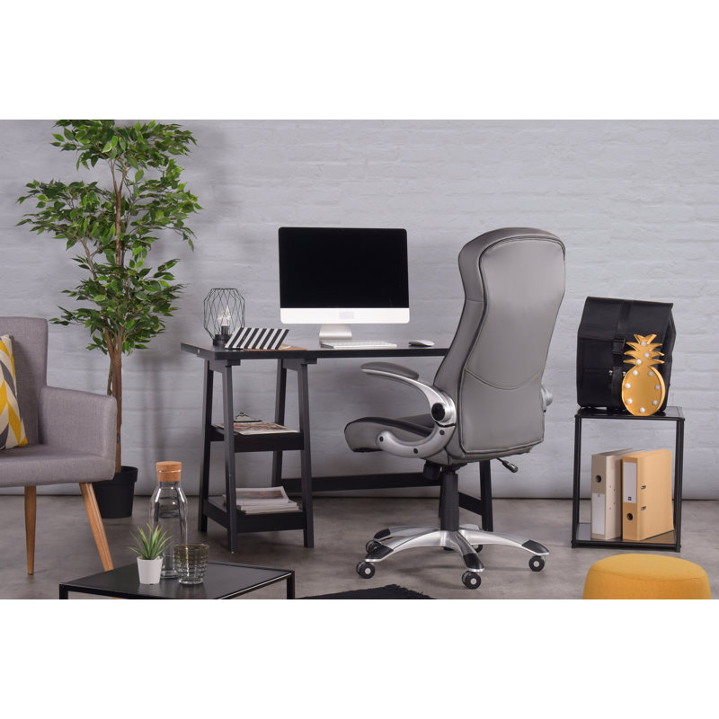 Ramona Office Chair with Headrest, Grey