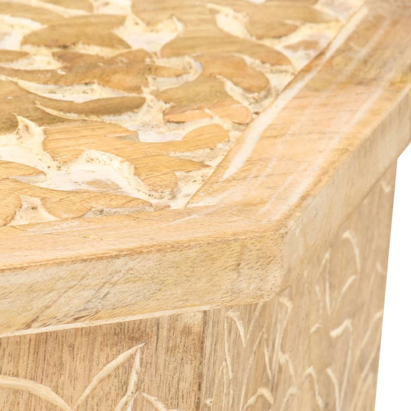 Bohdan Solid Wood Abstract End Table