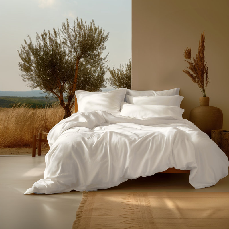 Sateen Sheet Set, Split California King Sheet Set with Fitted Sheet