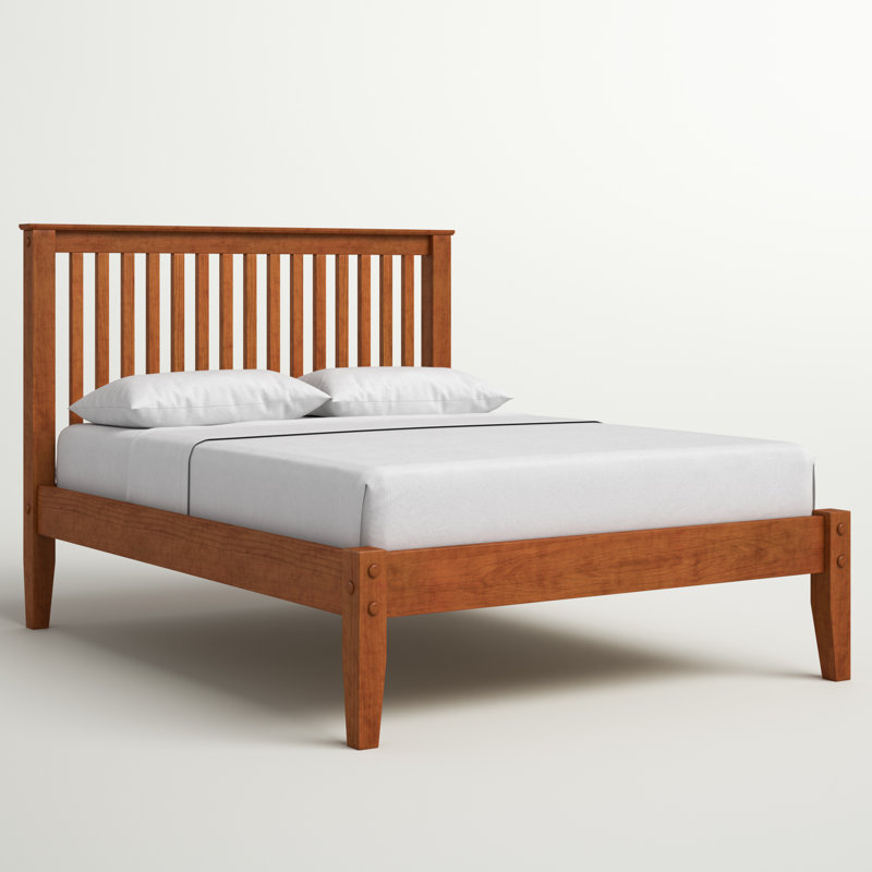 Lit en bois massif Faringdon, Cerise, Plein