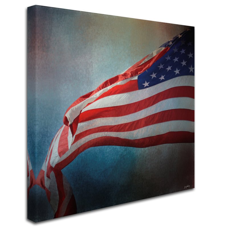 «American Flag», impression sur toile tendue Vidur, H 35 po x l 35 po