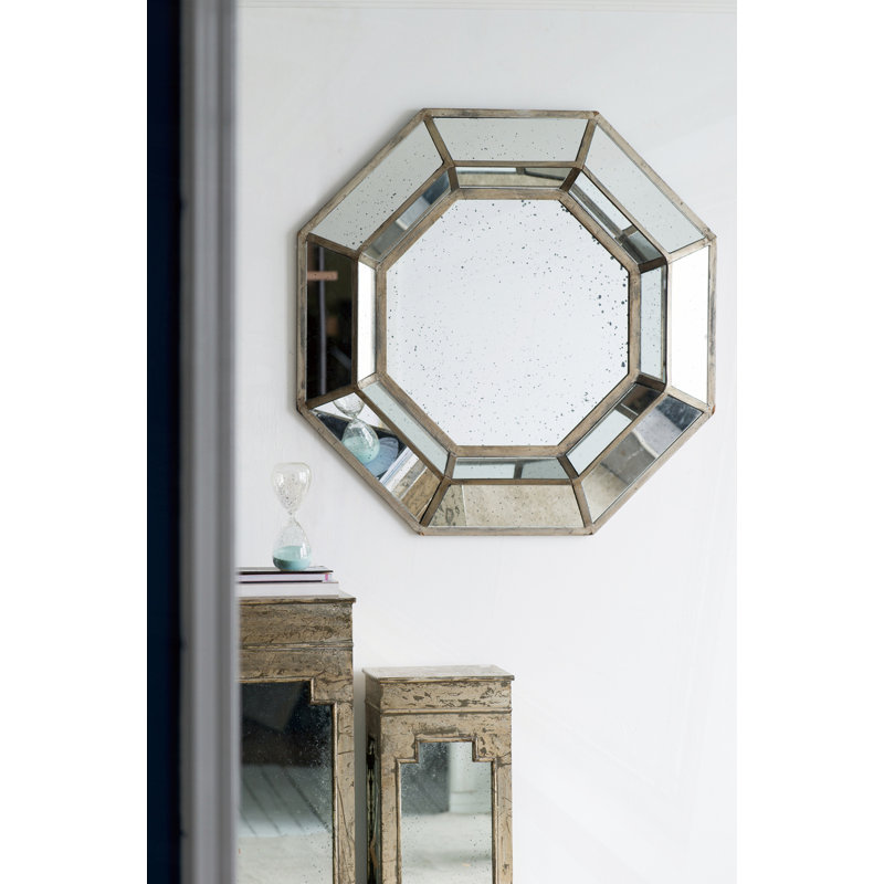 Oversized Silver Octagon Mirror