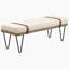 Banc d'appoint rembourré beige Karis