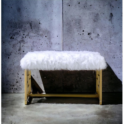 Winterbourne Down Faux Fur Upholstered Bench
