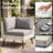 6 - Person Premium TRattan Patio Hollow Wicker Sectional Seating Group With Cushions-1535429072