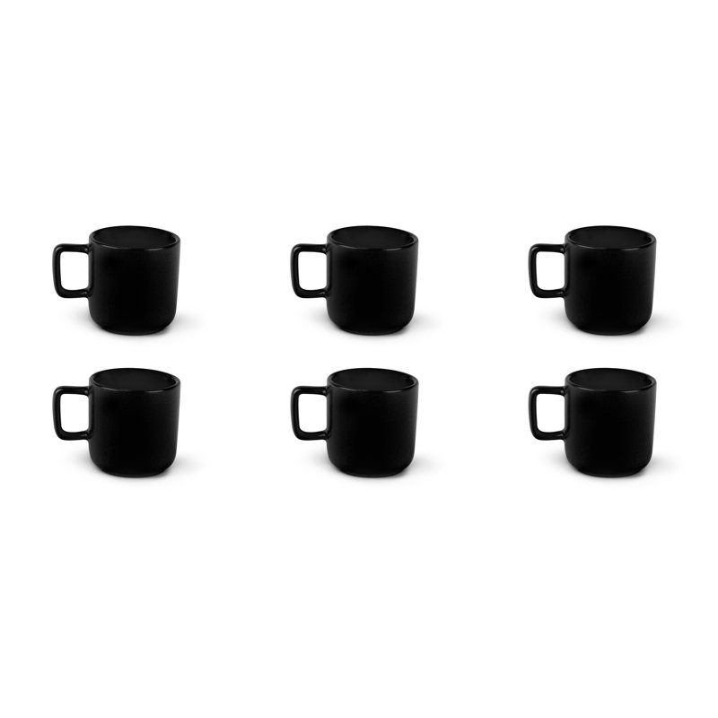 Nordic Stoneware Coffee Cup, Black