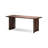 Nut-brown Rectangular Solid Wood Dining Table-1411815414