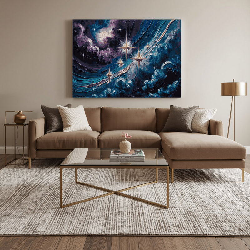 Art mural sur toile gris Space Southern Cross, H 11 po x l 14 po