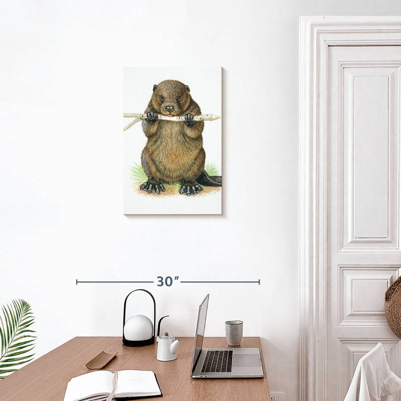 Beaver mangeur de branches Brampt, H 24 po x l 16 po