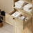 68‘’H Narrow Corner Bookcase Rattan Bookcase With Drawers And Doors