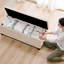 Upholstered Foam and Medium Density Fiberboard (MDF) Storage Bench-1850854897