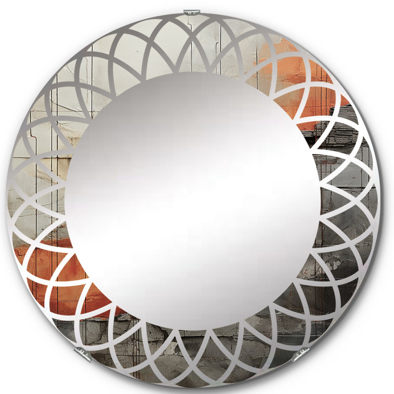 Waymond - Miroir mural rond moderne, 24 po x 24 po