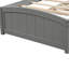 Lit plateforme gris avec lit gigogne gris pour une construction sereine et confortable