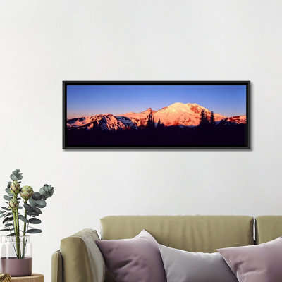 Reproduction de photo panoramique sur toile « mount rainier seattle wa »