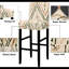 Housse pour tabouret de bar Jacquard - Paquet de 4 housses extensibles pour chaise de salle à manger pivotante courte