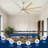 Oversized Large Solid Wood Ceiling Fan With Dimmable Led Light Control Reversible DC Motor For Living Room Warehouse Villa