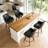 Set of 4 Swivel Upholstered 25'' Counter Stool with Solid Wood Frame & Full Back Arms-1011437148