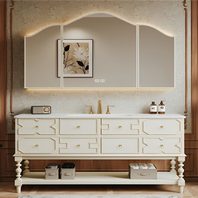 Modern American-style bathroom cabinet.