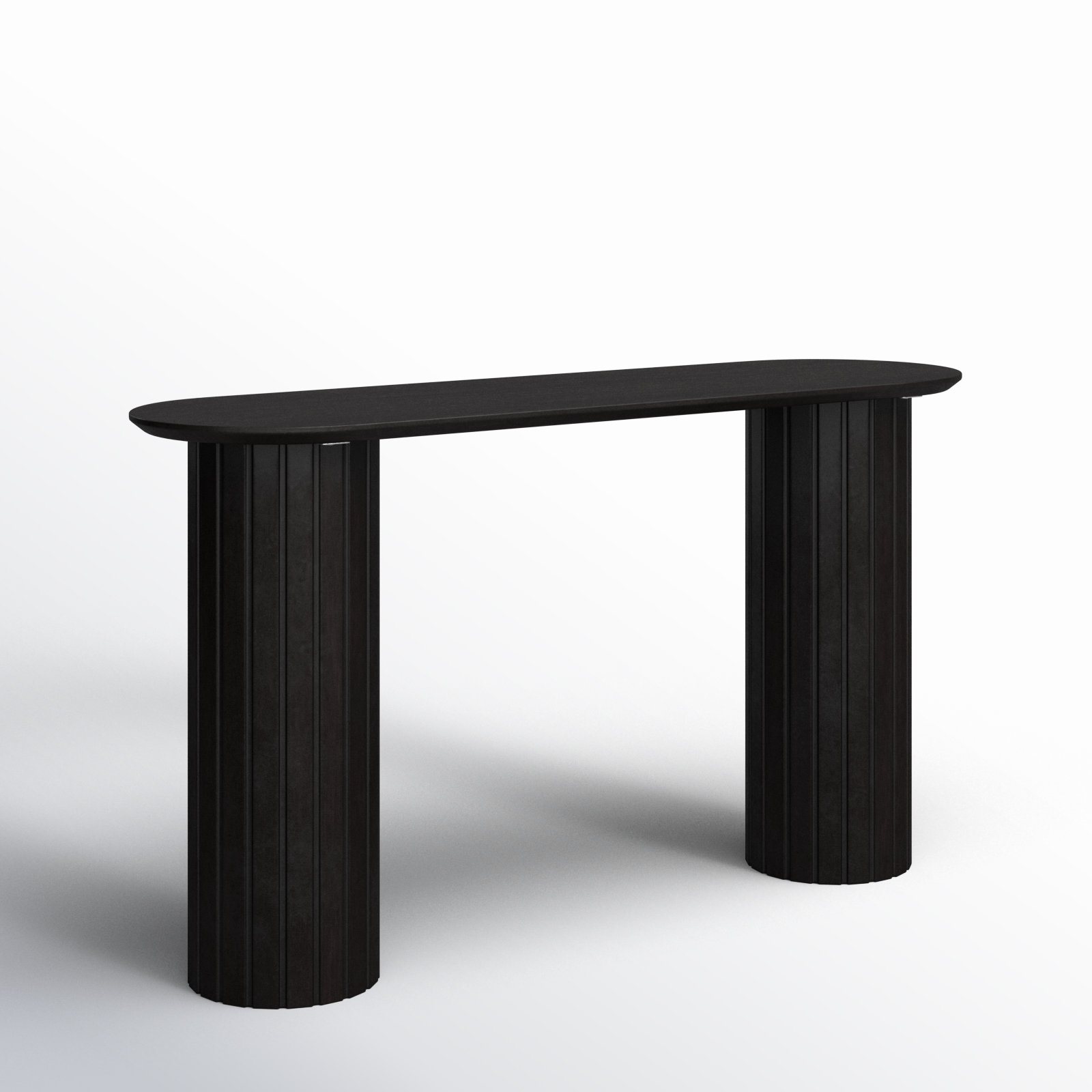 Daley 54'' Solid Wood Console Table, Black