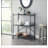 Cordelia Sandy Black, Dark Bronze Hand-Brushed Finish Console Table