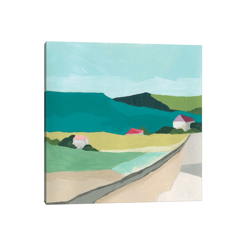 Farm Vista II by June Erica Vess - Wrapped Canvas Painting, 30.48cm H x 30.48cm W