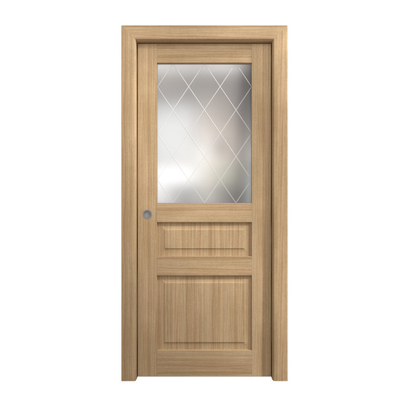 Porte coulissante à poche | Ego 5011 | Ensemble de quincaillerie de rail | Portes intérieures modernes en bois massif pour chambre à coucher