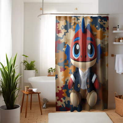 Cajuste Abstract Shower Curtain with Liner Included