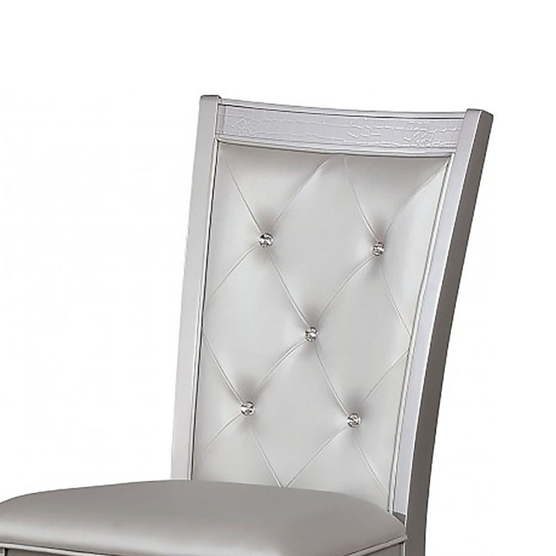 Tayler 18.5'' H Tufted Faux Leather Upholstered Side Chair