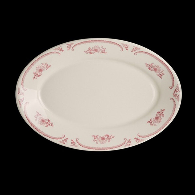 Rose américain ovale à bord roulé, H 8 po x L 11,75 po x l 8 po