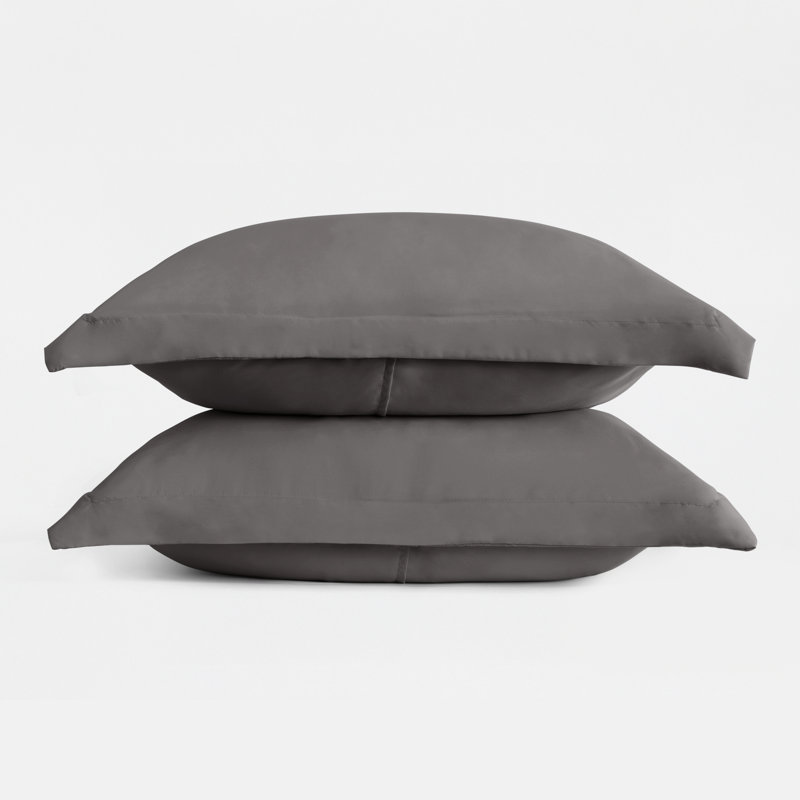 Ensemble de 2 taies d'oreiller en microfibre ultra douce, Très grand, gris