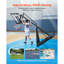 Portable Basketball Stand, 10 ft Height Adjustment Basketball Hoop & Goal, Basketballs Hoop Outdoor with 50 inch PC Backboard for Kids, Adults in Schools, Parks,  Indoor & Outdoor Use