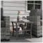 Table d'appoint en rotin Outsunny, table de bout d'extérieur avec tablette de rangement, cadre carré en aluminium, table basse avec plateau en verre trempé, gris-1091520826