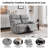  Loveseat Recliner Sofa,Double Reclining Loveseat with Side Pockets,Small couch for Living Room, RV, Home Theater Seating-Gray-61778326-49603443