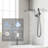 All Metal 10 Inch Shower Head With Handheld Spray Combo, Built-in Mode 3-way Diverter-110812472