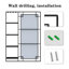 30X44 Ines Modern Vanity Mirror With Multi-Functional Shelf, Large Bathroom Mirror, Black Frame Decoration Mirror