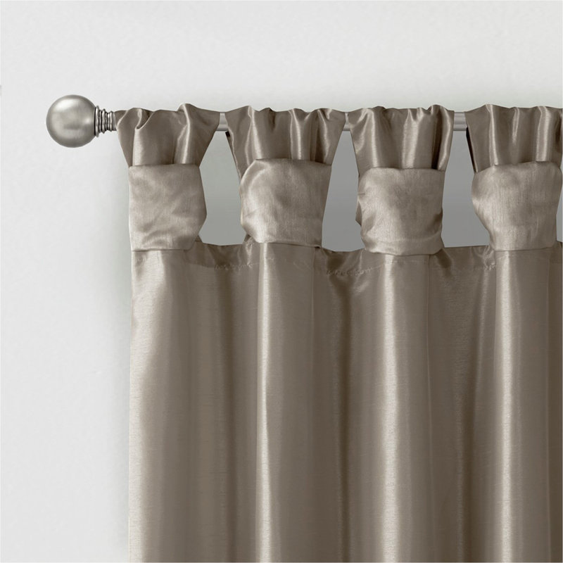 Twist Tab Lined Window Curtain Panel 50x84"