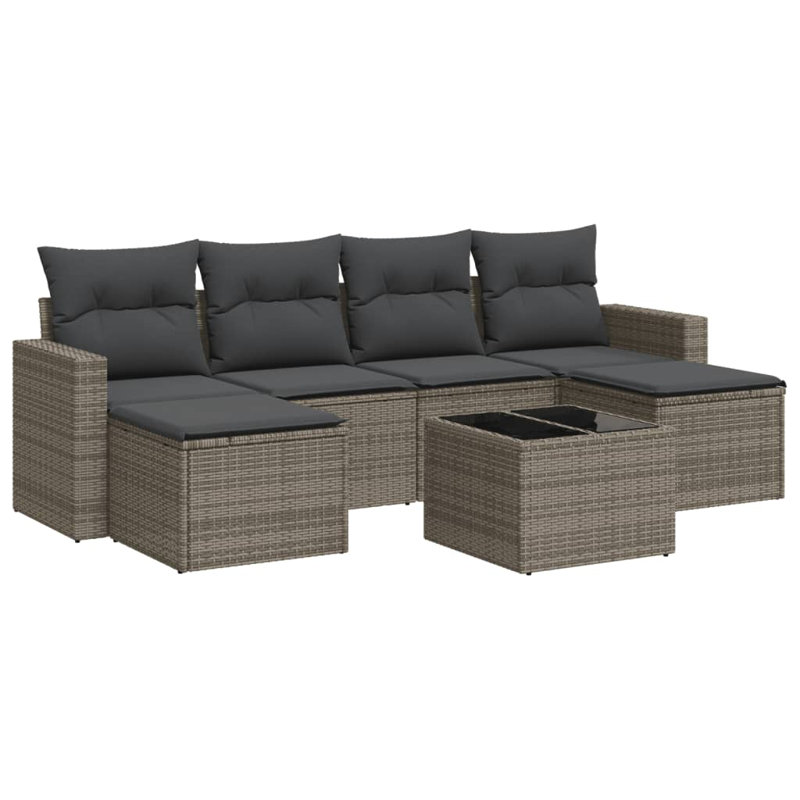 Grand canapé modulaire en rotin PE Vidaxl