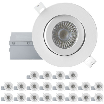 Qplus 4 Inch Airtight Eyeball Gimbal Led Recessed Light 3000k - 20 Pk