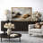 Bold Neutral Abstract Artwork with Black and Ochre Forms, Living Room Pictures, Framed Canvas Giclee Print Wall Art-562263105-562263109