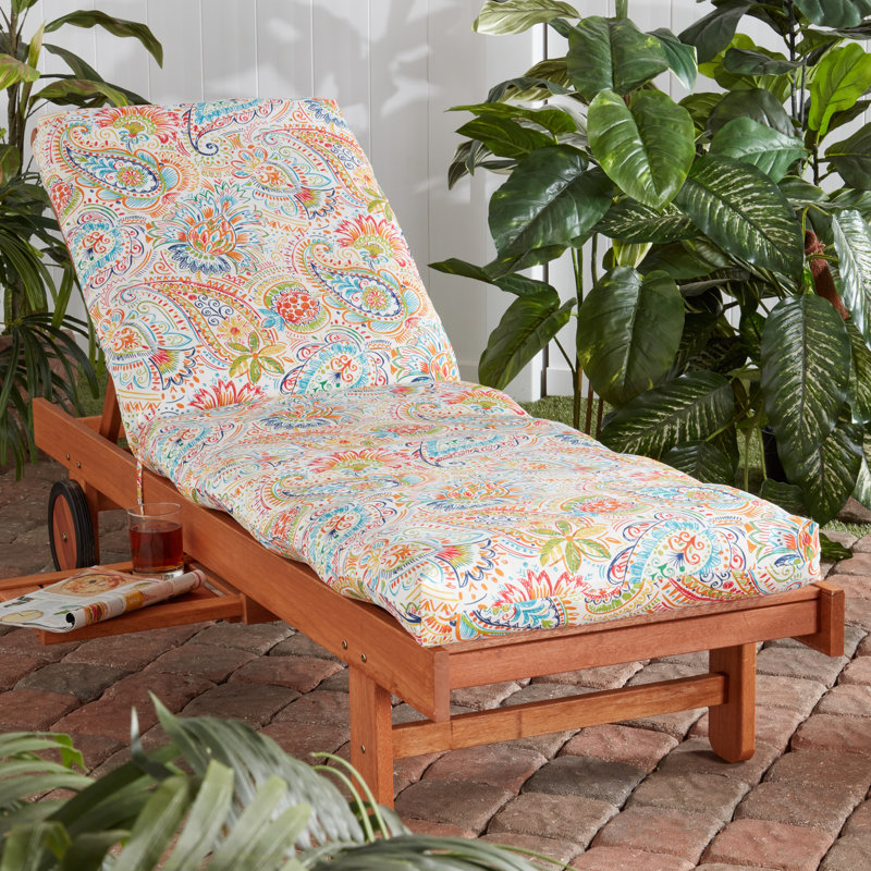 Outdoor Chaise Lounge Chair Cushion, Jamboree