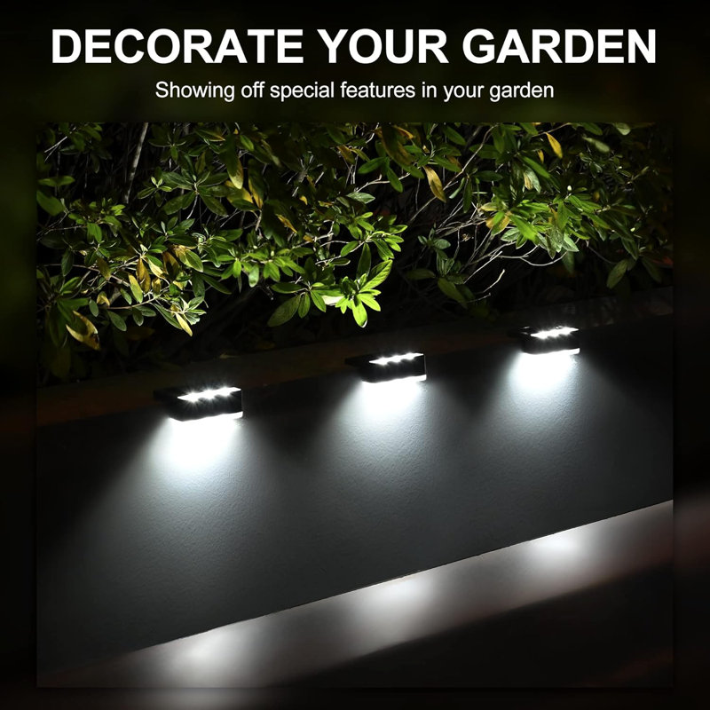 Stainless Steel Solar Powered Step Light Pack, Warm White, Brown