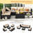 Quadreka 6 Pieces Outdoor Couch Set Furniture with Coffee Table-28093901